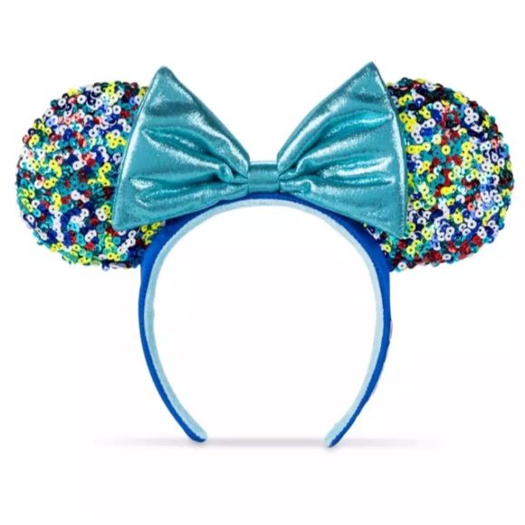 NWT Minnie Mouse ear headband with sequined bow - Picture 1 of 7